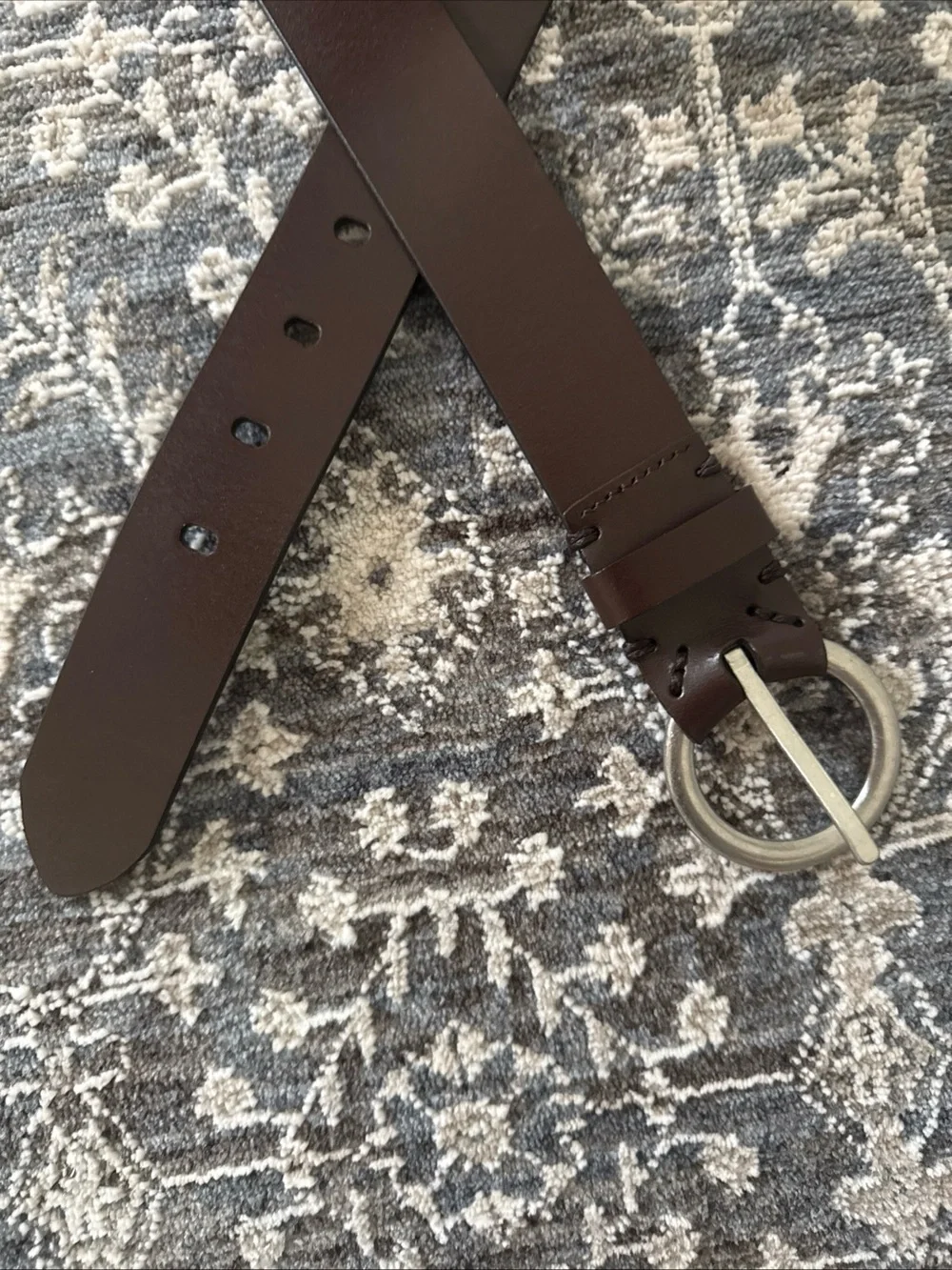 Women’s Ralph Lauren Round Buckle Genuine Leather Belt Large New